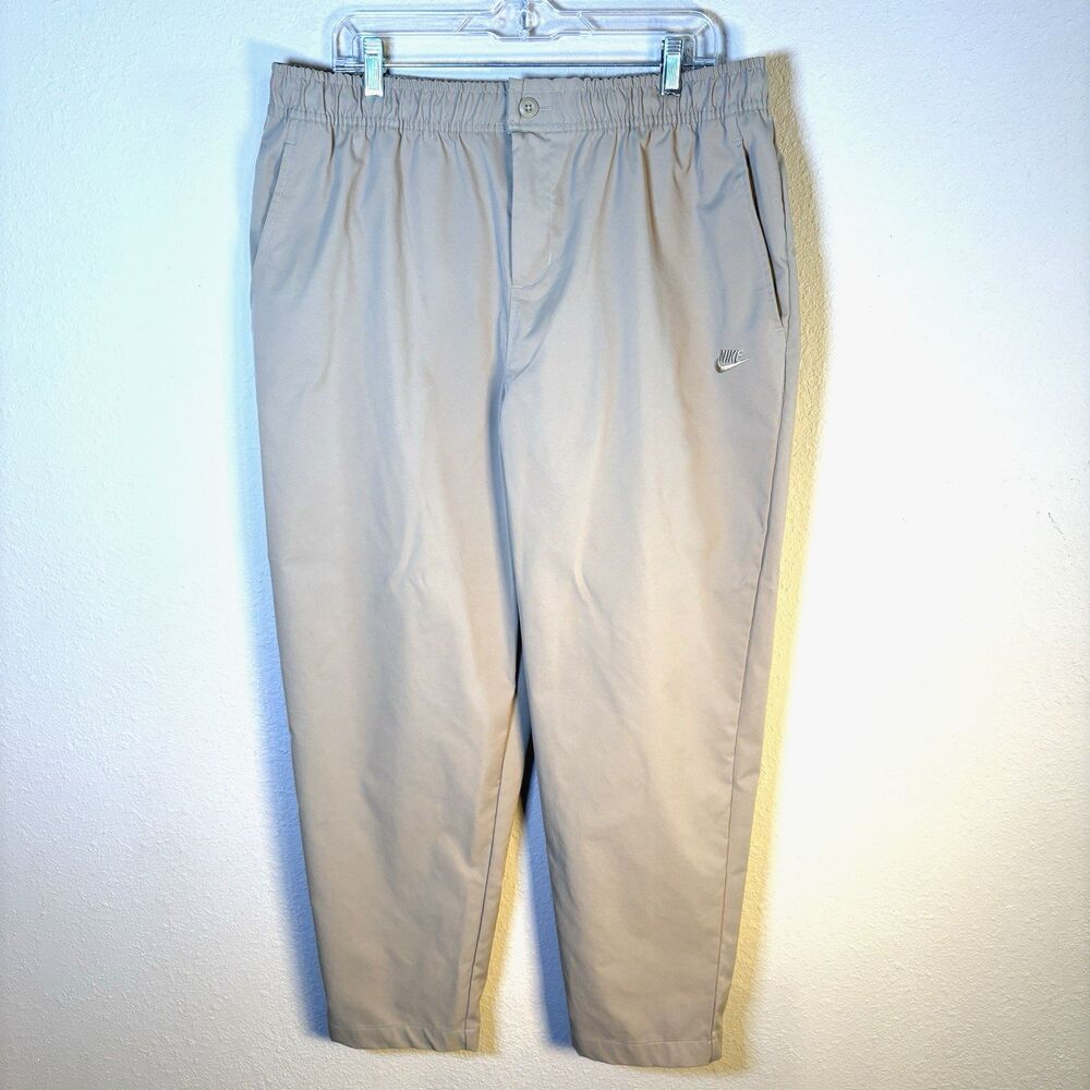 Nike Women's Pants Size XL Polyester Straight Leg 28" Elastic Waist Drawstring
